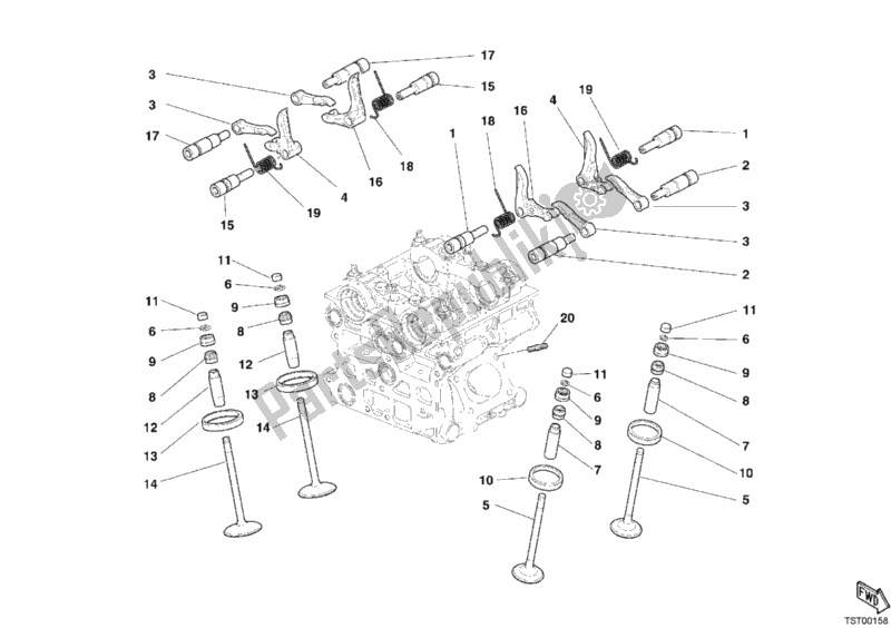Wszystkie części do Zawór Ducati Superbike 749 Dark 2005